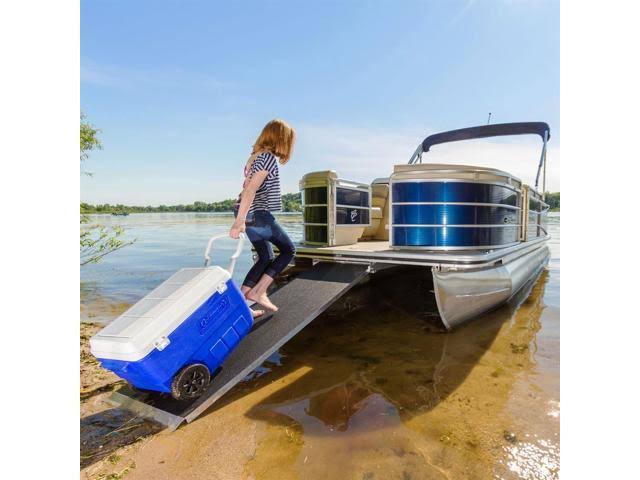 Pontoon Boat Ramp 600 lb. Capacity 7-1/2 ft Long Light Weight High Capacity Ramp J180391