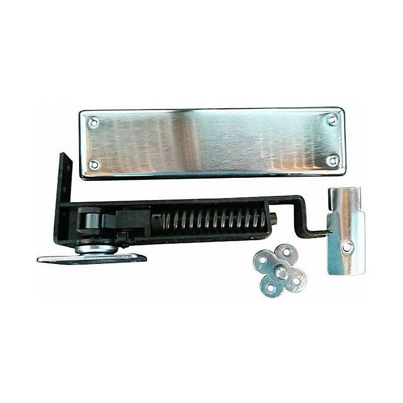 Satin Chrome Double Action Floor Mount M6237