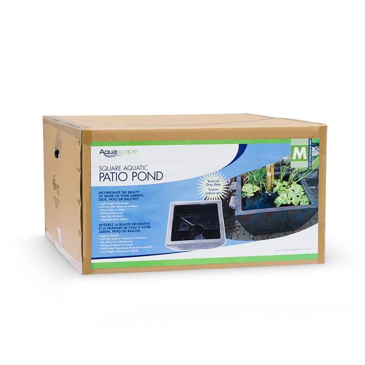 Textured Gray Slate Aquatic Patio Pond Q441