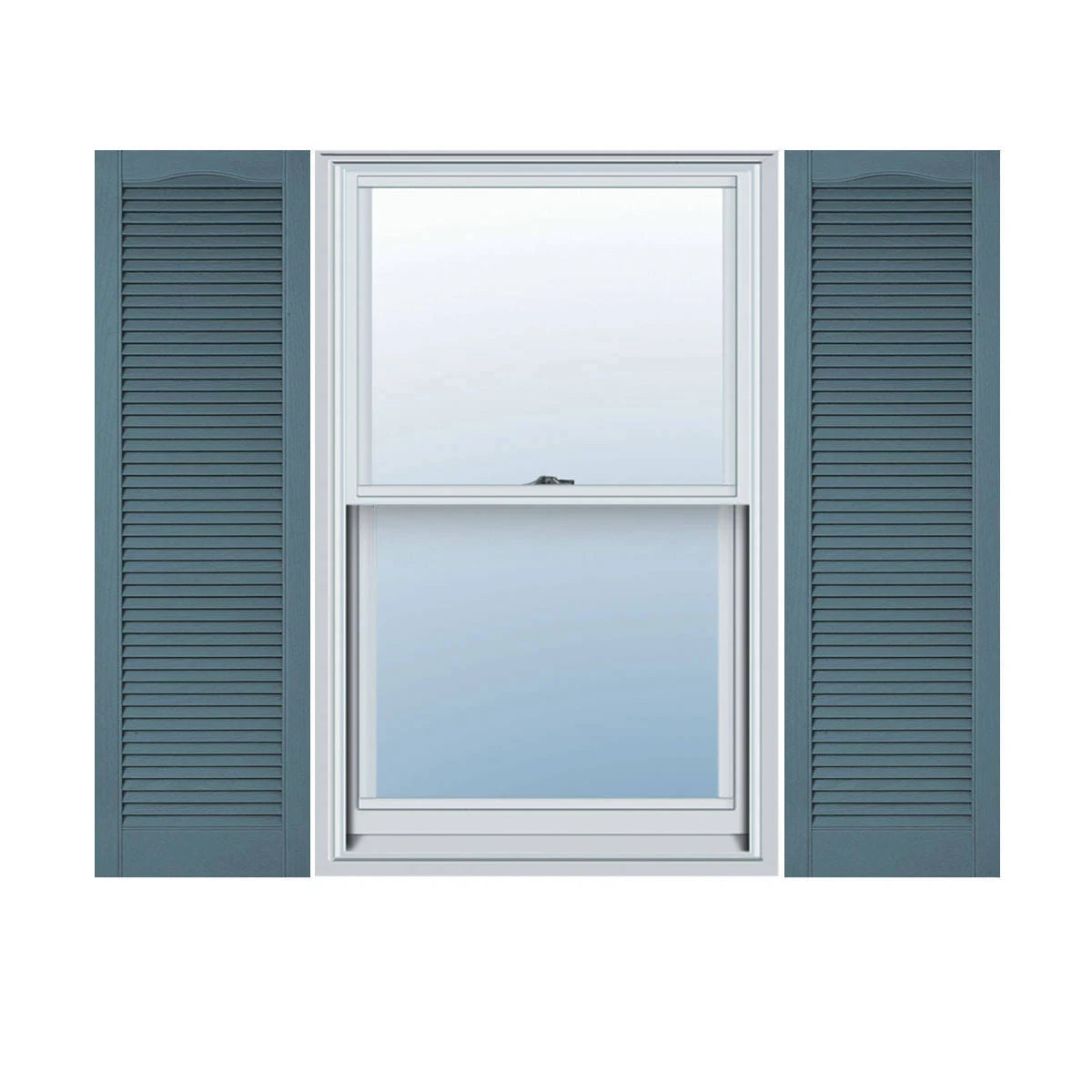 14 1/2 inchw x 95 inchh Vinyl Open Louver Shutters Per Pair W9018