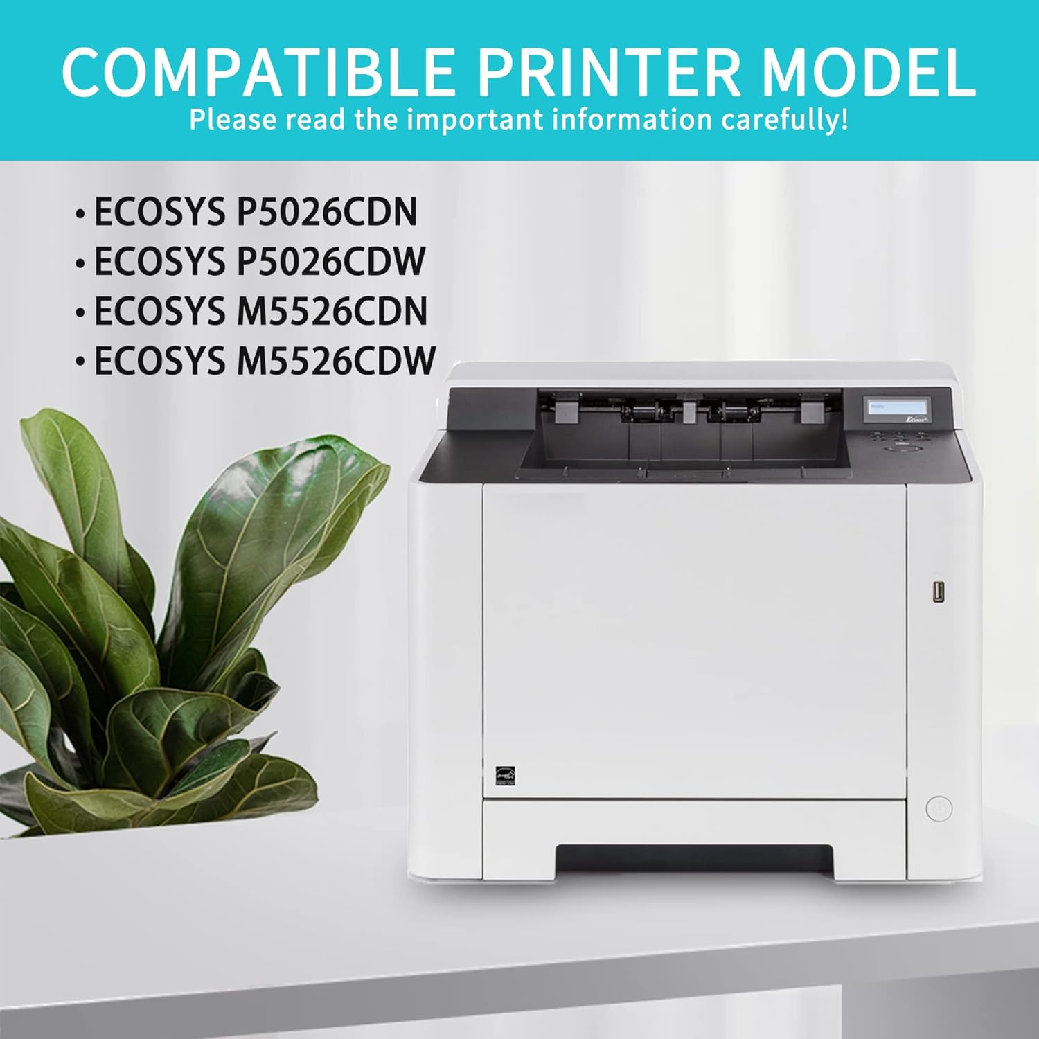 2 Pack Cyan Toner Cartridge for Kyocera ECOSYS Printers D891962