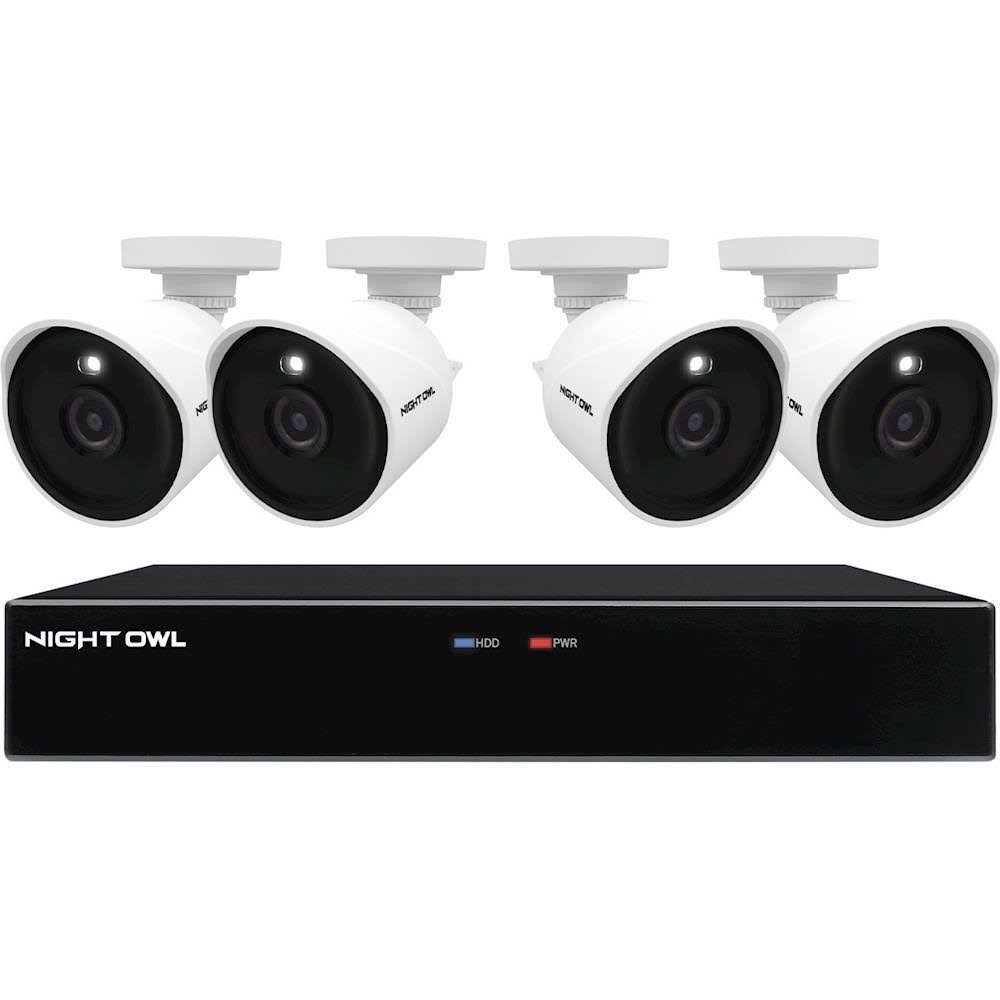 Expandable 8 Channel 4 Camera 4K Ultra HD Wired DVR Surveillance System with 2TB Hard Drive A446