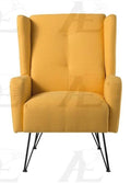 Yellow Fabric Accent Chair V378