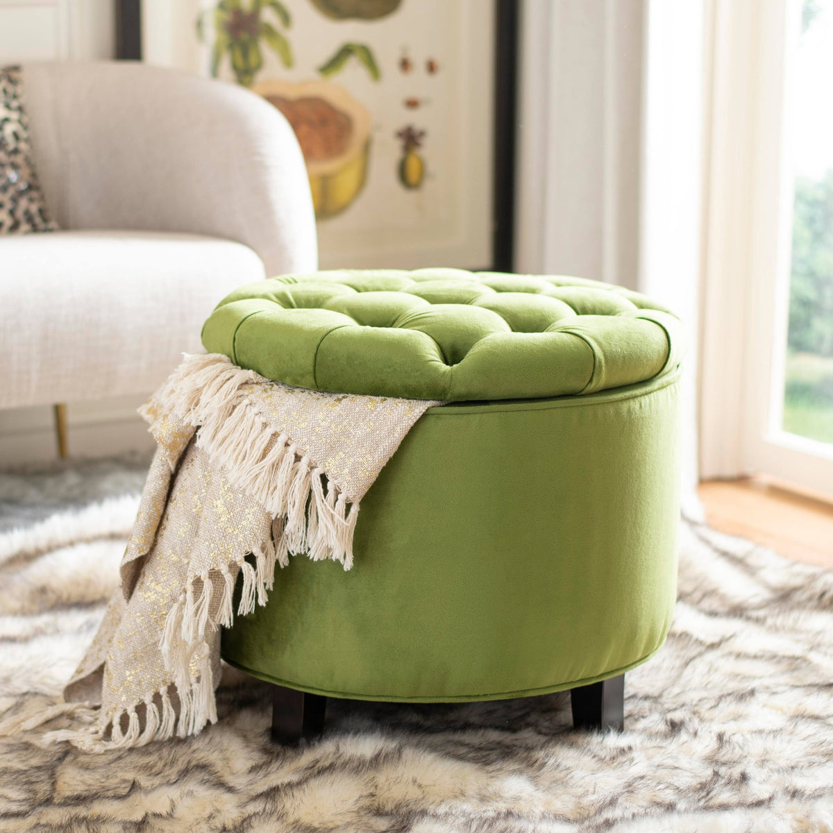 Tufted Storage Ottoman F90868