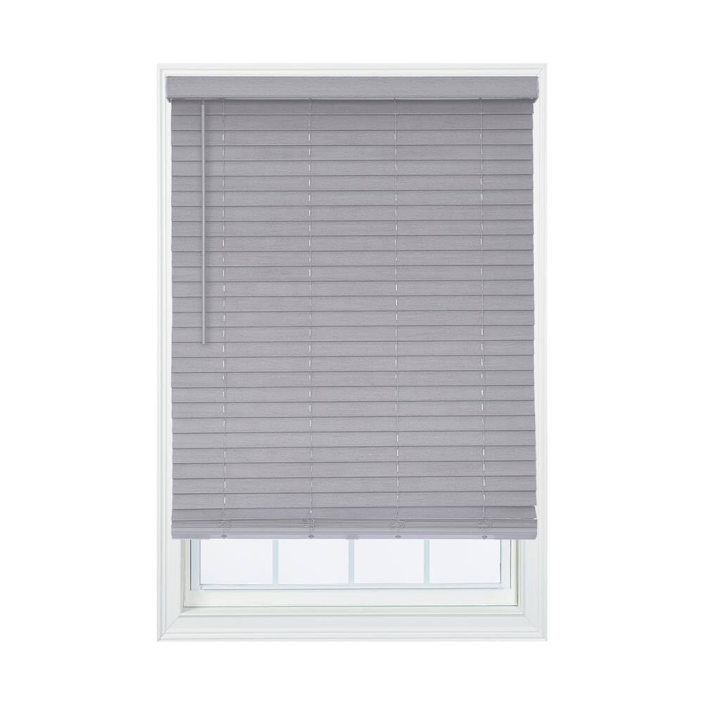 Gray Faux Wood Room Darkening Horizontal Blinds U728
