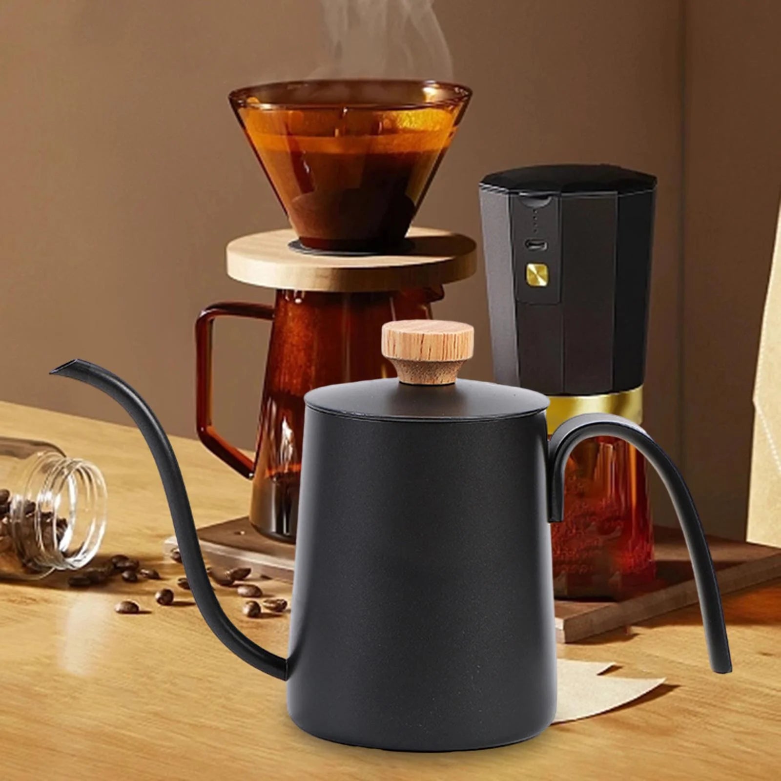 350ml Gooseneck Stainless Drip Coffee Kettle Y82599