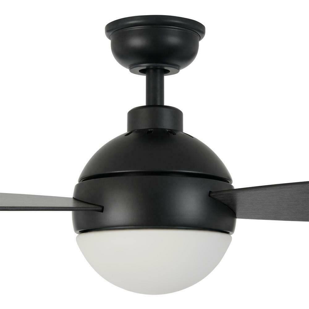 Matte Black LED Ceiling Fan with Light and Remote Control G39269