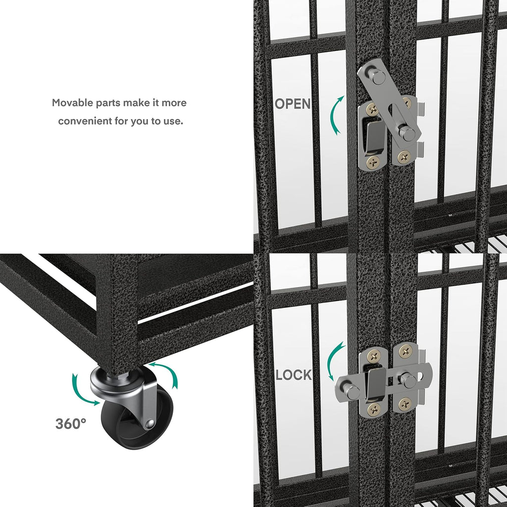 36 Heavy Duty Metal Dog Kennel and Crate, Double Door, Black Z169