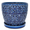 Blue Mediterranean Ceramic Planter J954787