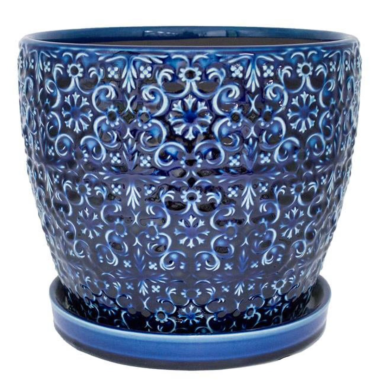 Blue Mediterranean Ceramic Planter J954787