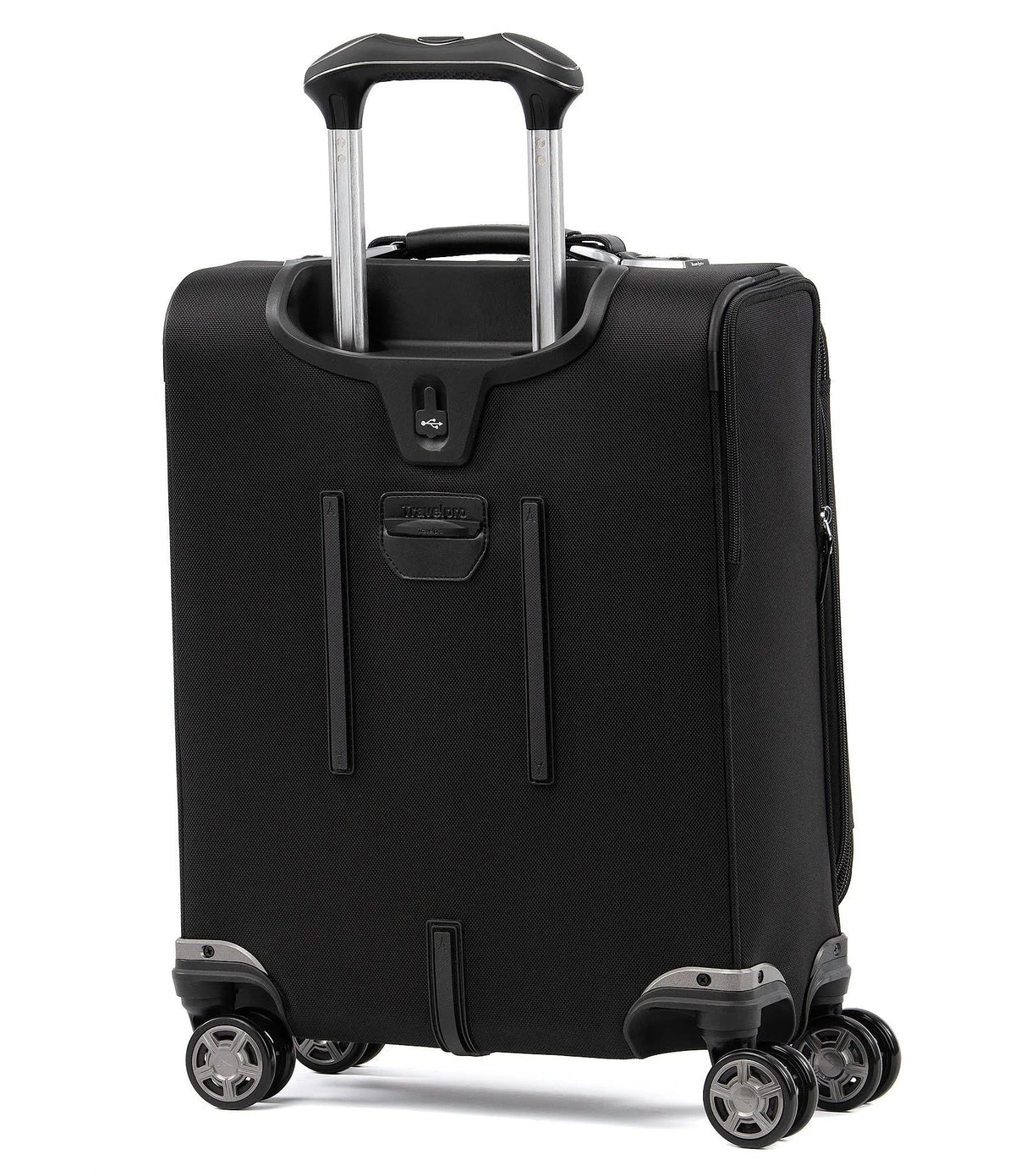Shadow Black Expandable Carry On Spinner Q16969