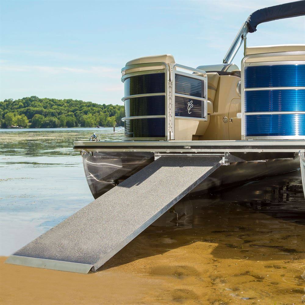 Pontoon Boat Ramp 600 lb. Capacity 7-1/2 ft Long Light Weight High Capacity Ramp J180391