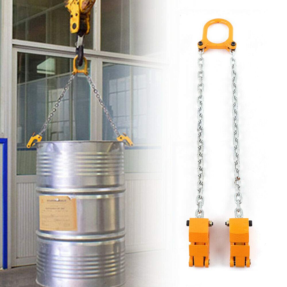 Chain Drum Lifter with G80 Lifting Chain, Alloy Steel Frame L160805