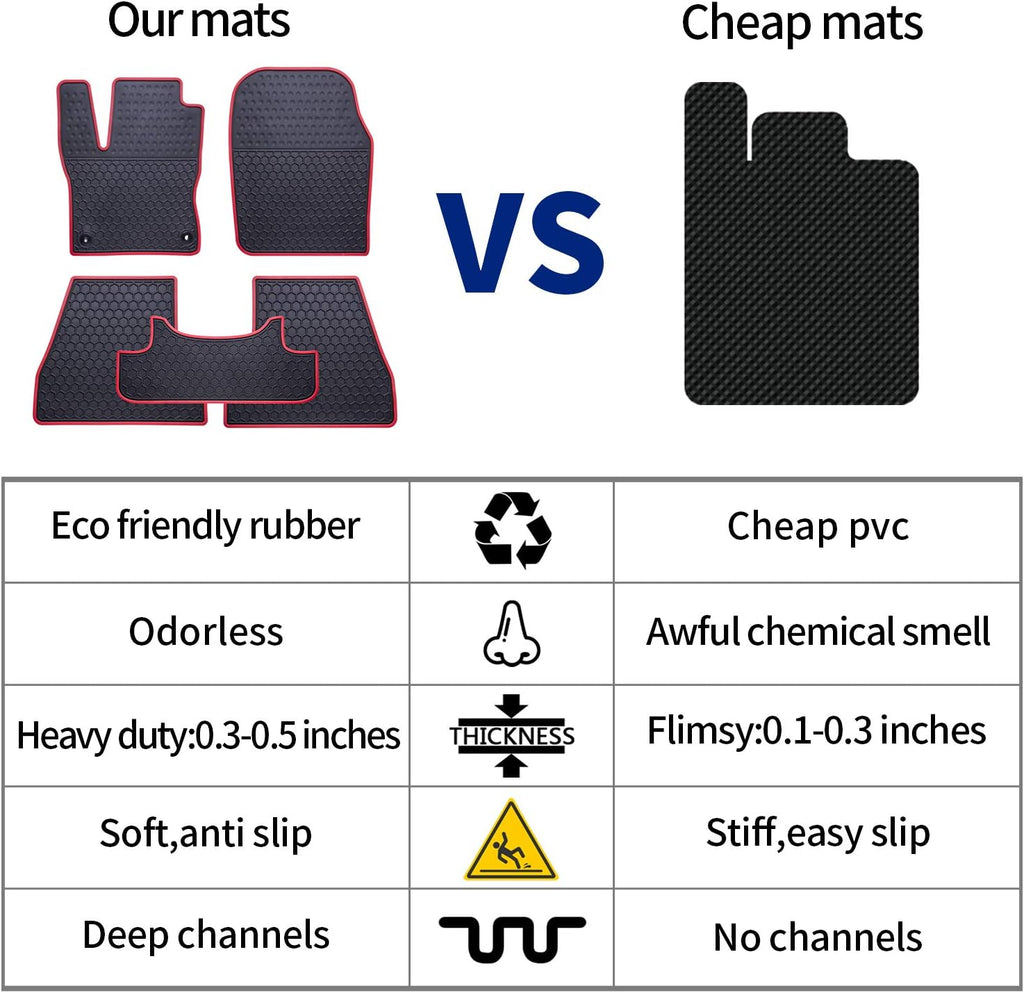 Black Heavy Duty Rubber Car Floor Mats K408