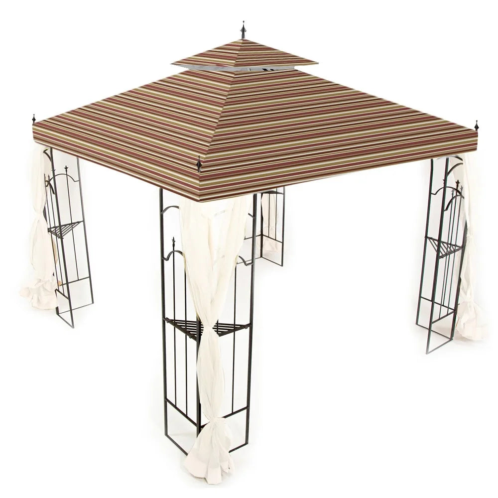 Stripe Canyon Replacement Canopy Top Cover for Arrow Gazebo B8043
