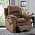 Brown 100% Polyester Power Recliner with Massager T7718