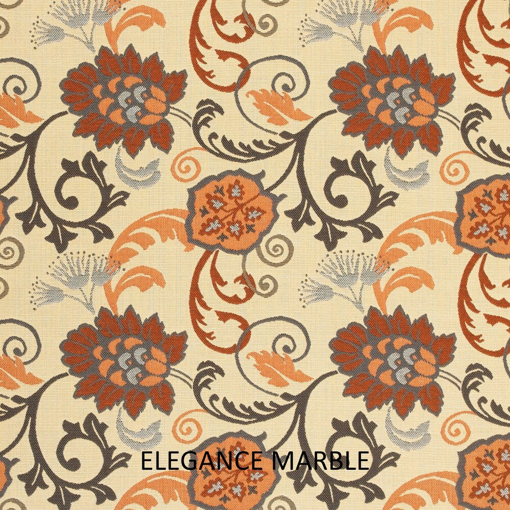 Beige Floral Sunbrella Deep Seating Cushion 23 in w x 27 in d A337725