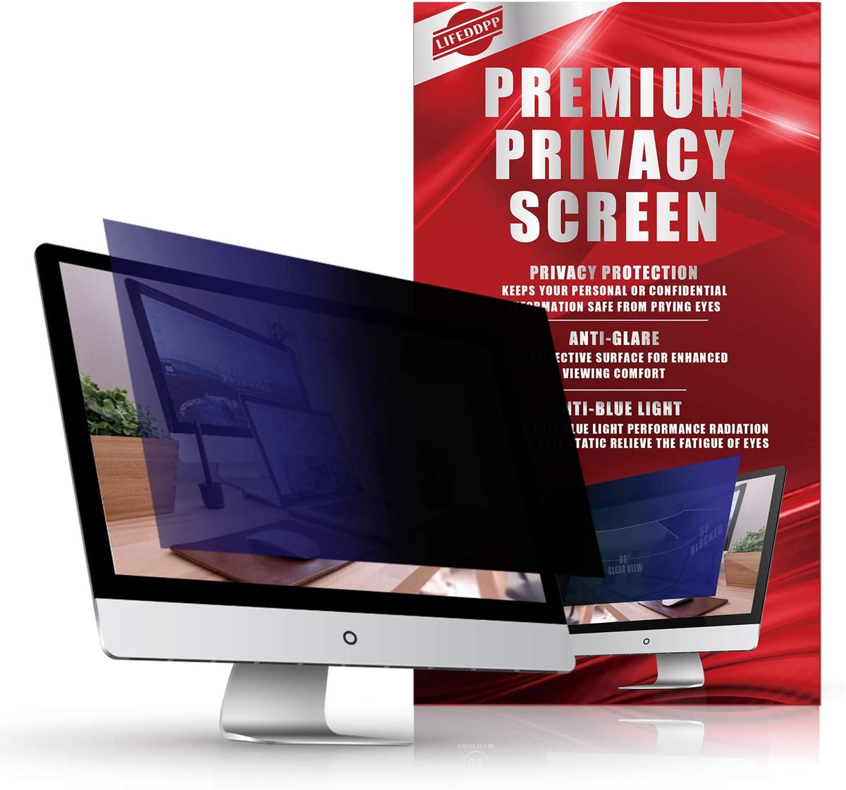 21.5 Inch Anti-Glare Privacy Screen Filter for 16:9 Monitor, Pack of 2 B97826