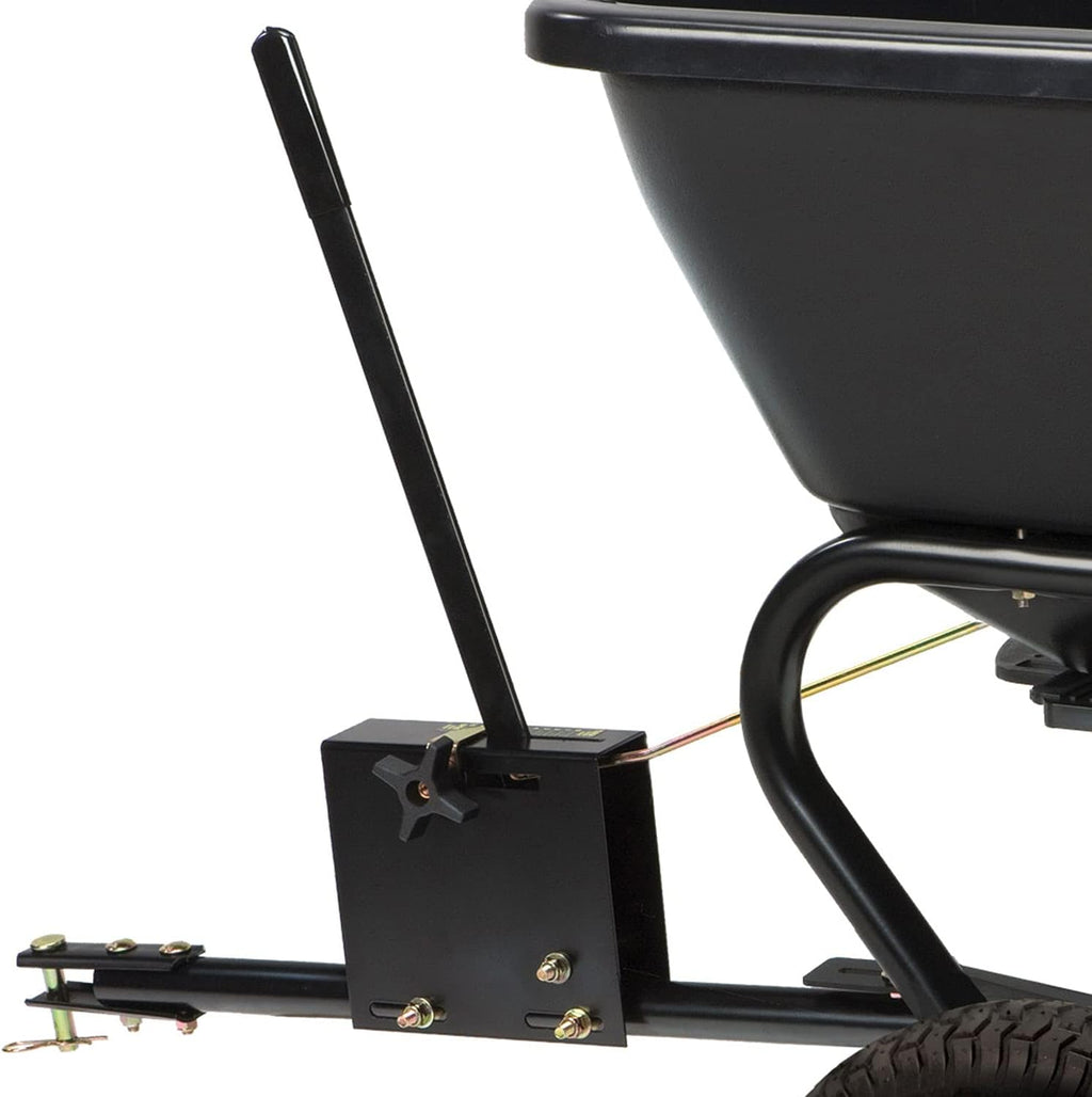 125 lb. Tow Behind Broadcast Spreader with Weatherproof Cover and Universal Hitch A962399