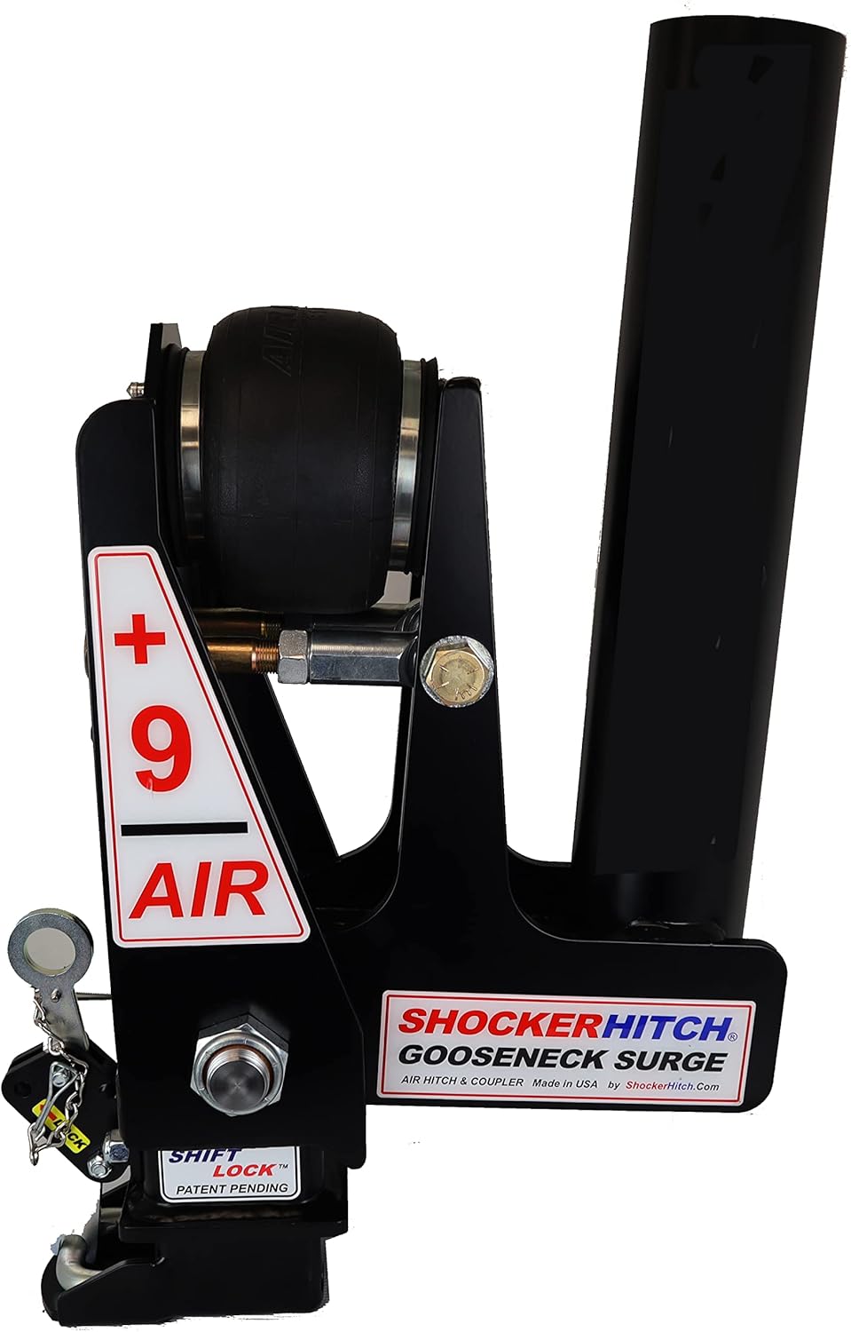 Gooseneck Air Hitch & Coupler, Round 4" Blank No Pin 30K SL J860