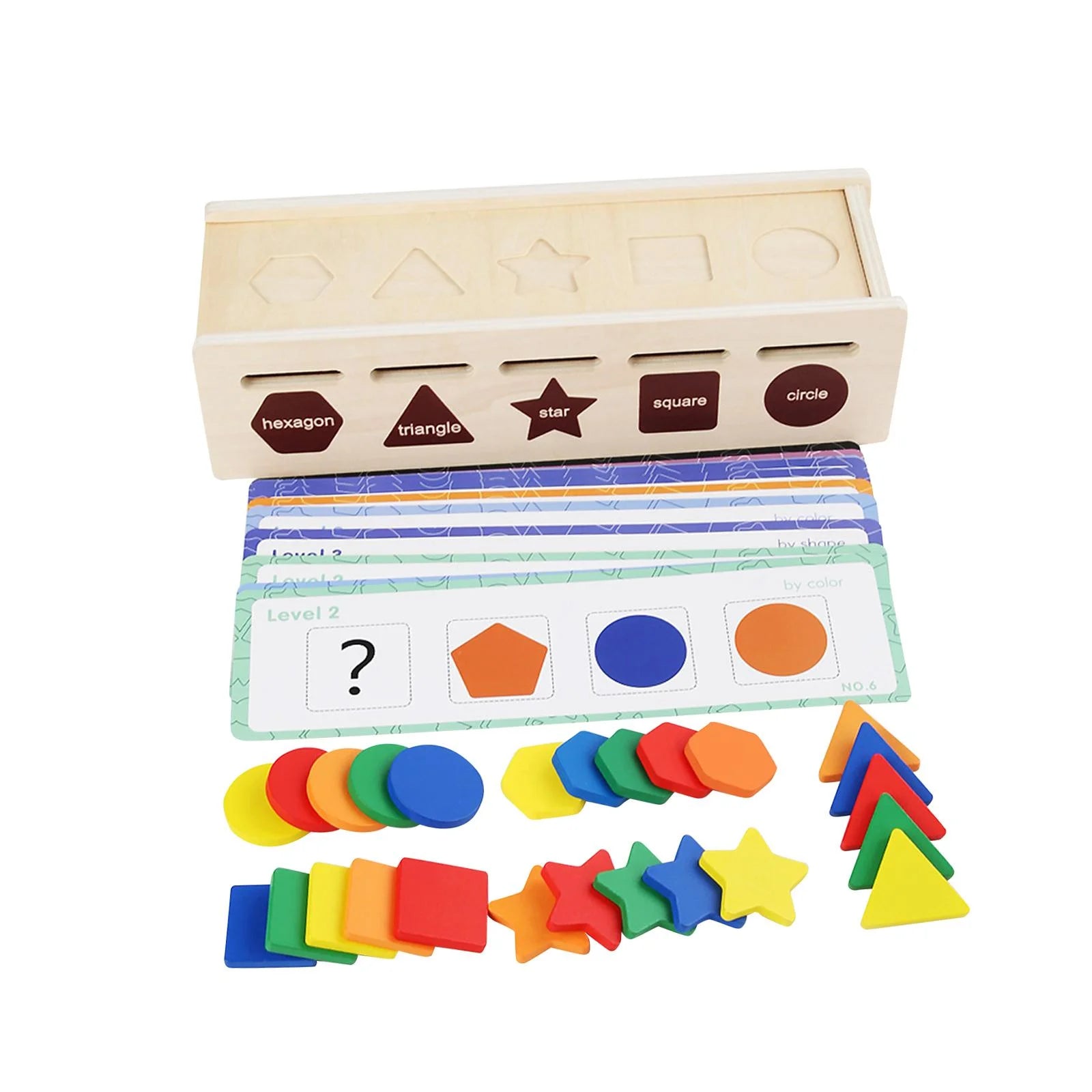 Montessori Geometric Matching Blocks Activity Toy H988
