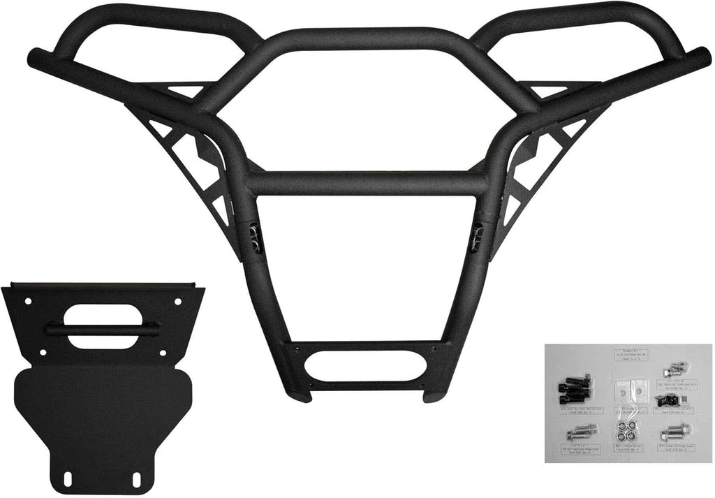 Heavy-Duty 38mm Carbon Steel Tube Front Bumper with 3mm Steel Skid Plate Y7537