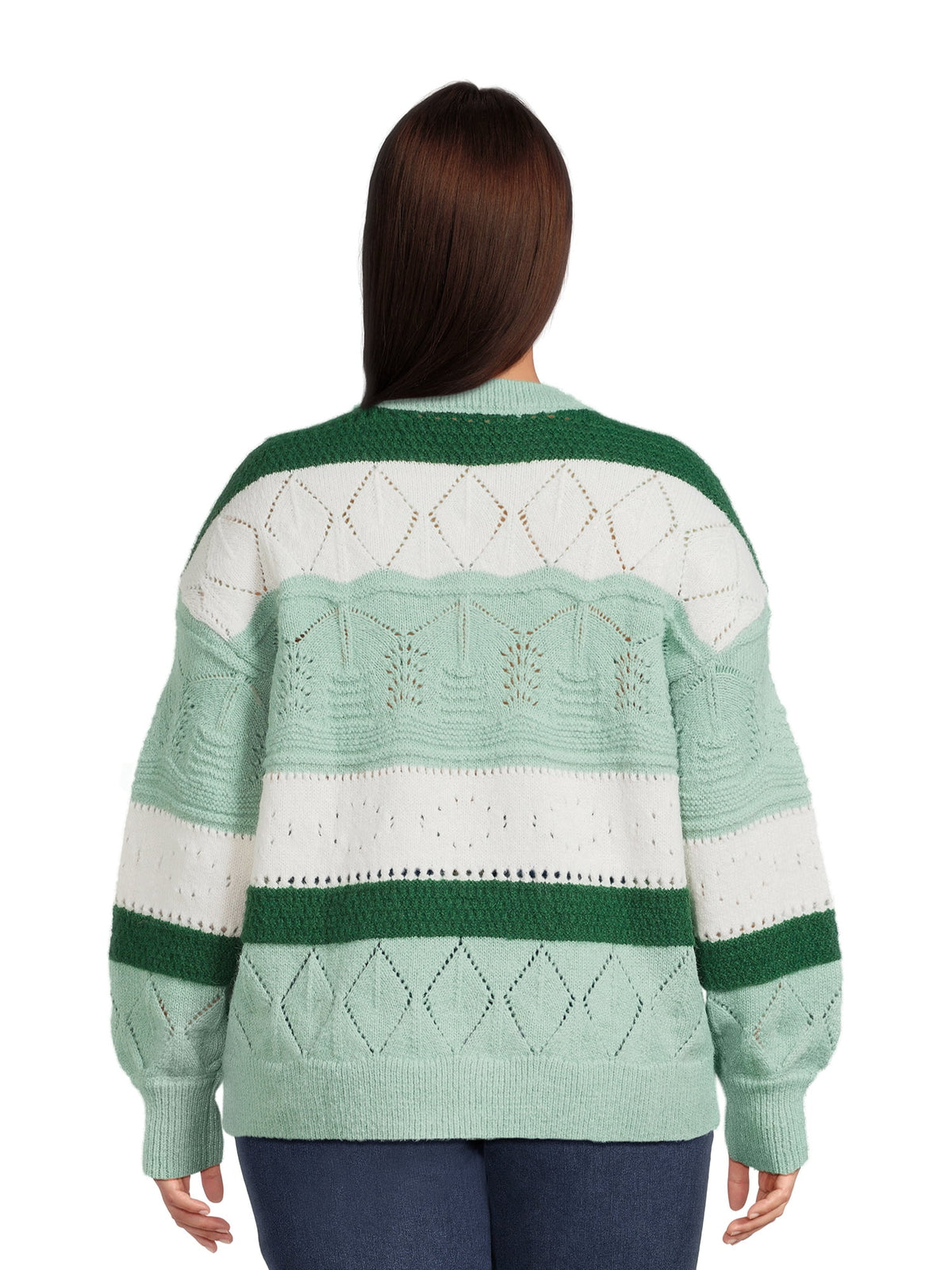 Lightweight Pointelle Pullover Sweater L1289