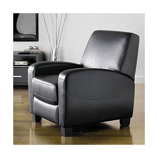 Faux Leather Home Theater Recliner Black Y6467