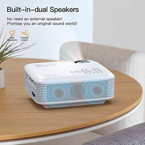Mini Projector, 3800 Lux 1080p Supported, 45000 Hours LED Life H73098