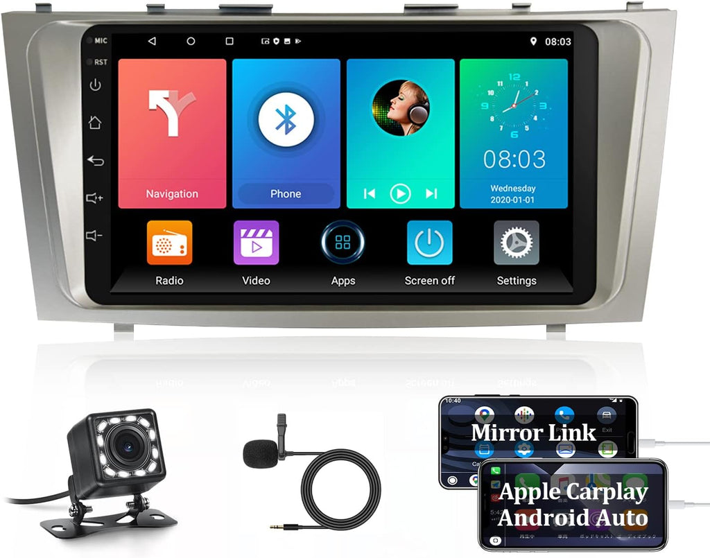 10.1 inch Android Car Radio Stereo Touchscreen with Bluetooth WiFi Backup Camera Microphone U338