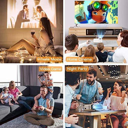 Mini Projector, 3800 Lux 1080p Supported, 45000 Hours LED Life H73098