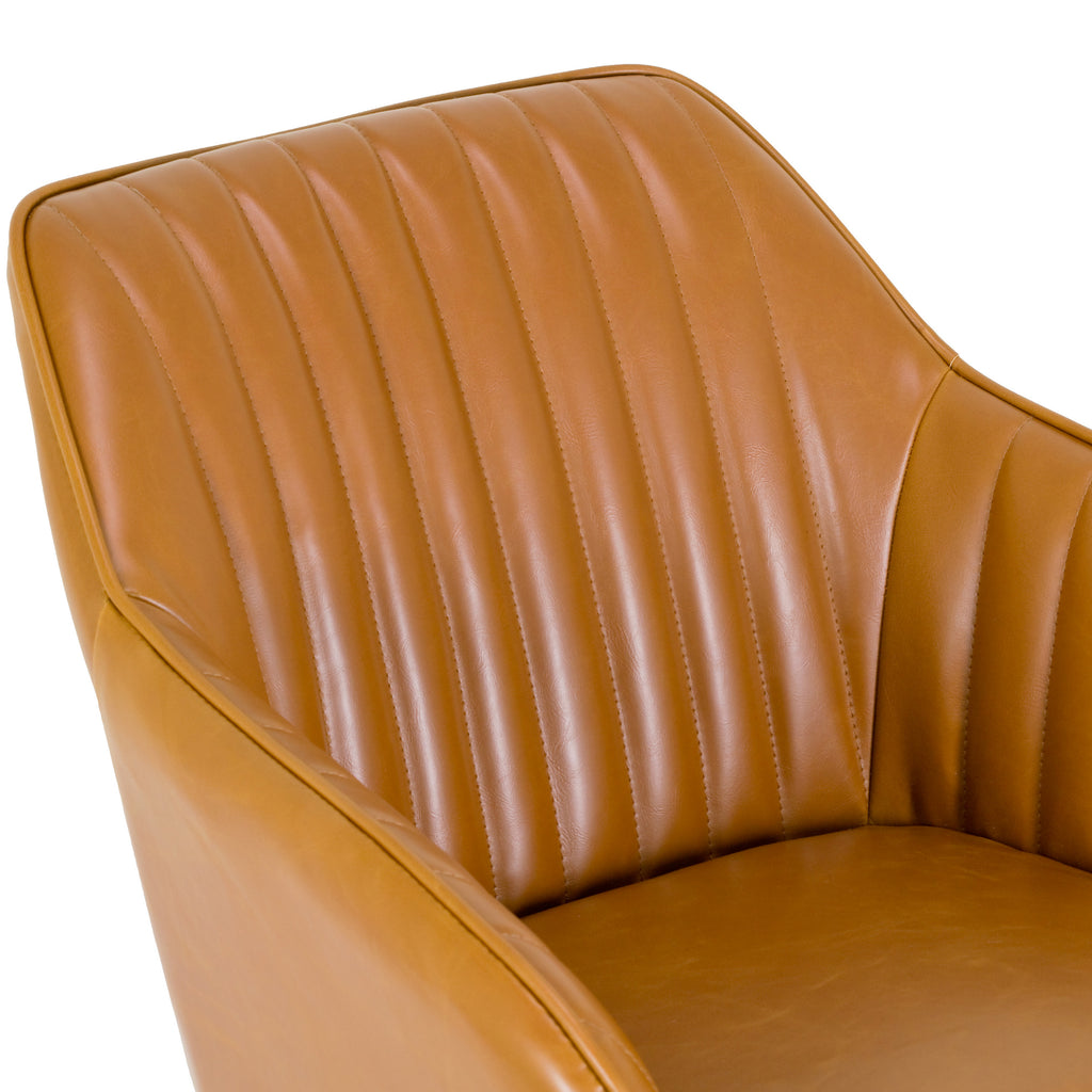 Set of 2 Faux Leather Arm Chair with Beech Legs I713895