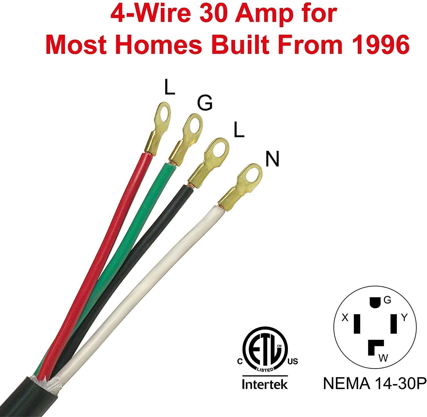 6 ft 10/4 SRDT 30 Amp Dryer Cord N472042
