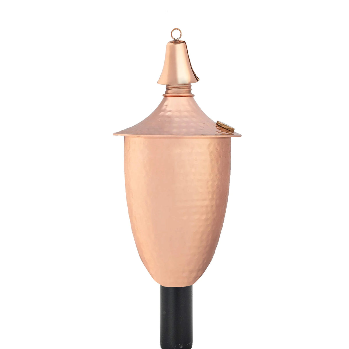Hammered Copper Oil Lamp Torch Set of 4 with Metal Pole Z8293