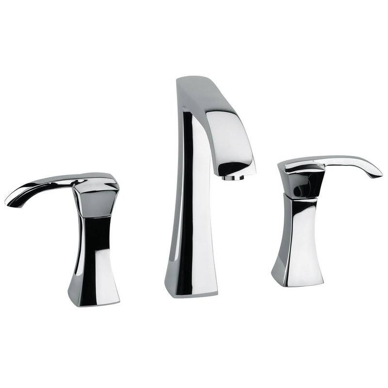 Brushed Nickel Widespread Lavatory Faucet with Lever Handles F64037