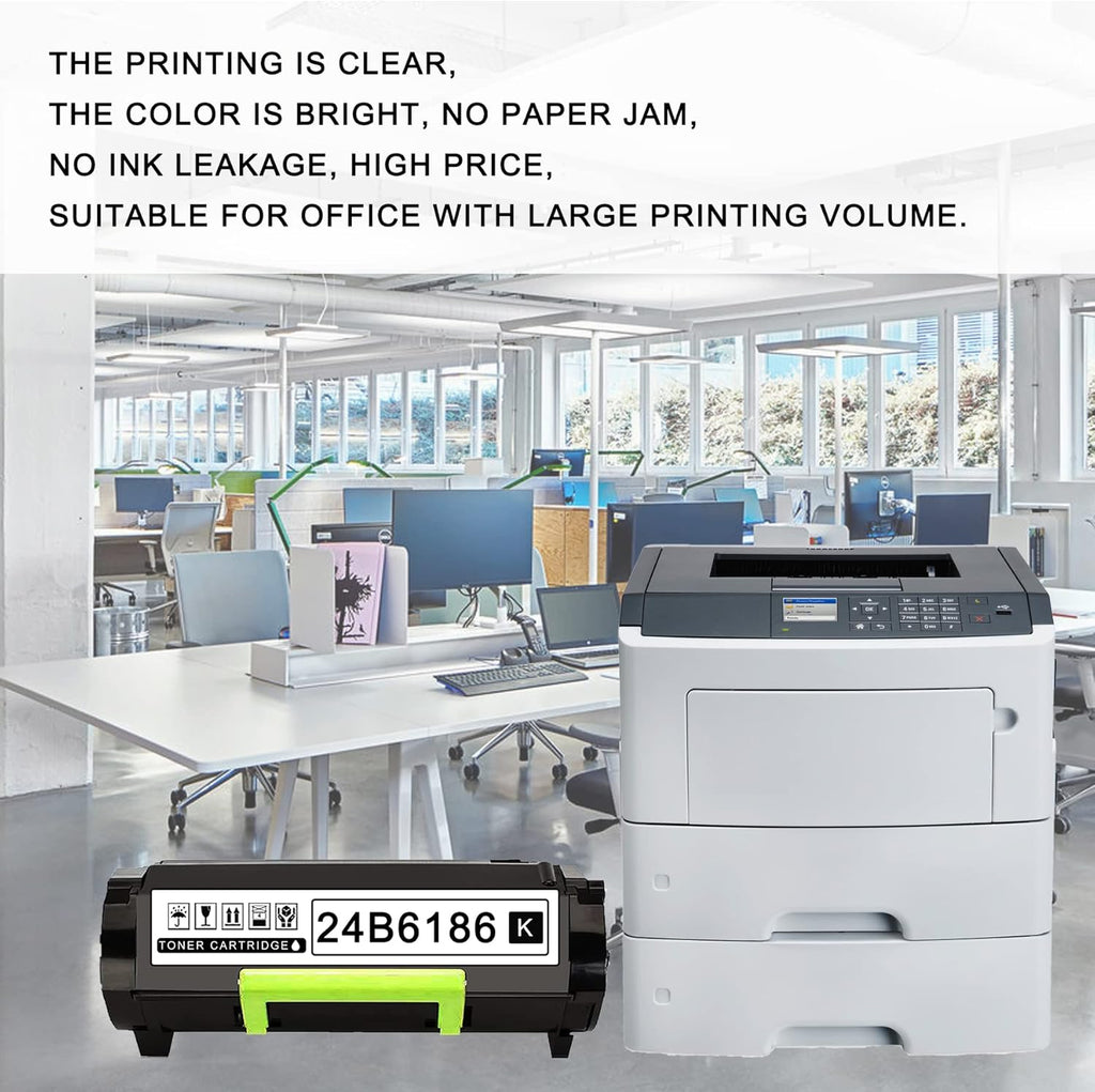 2-Pack Black Toner Cartridge for Lexmark M3150 XM3150 XM3150h Printer F70771