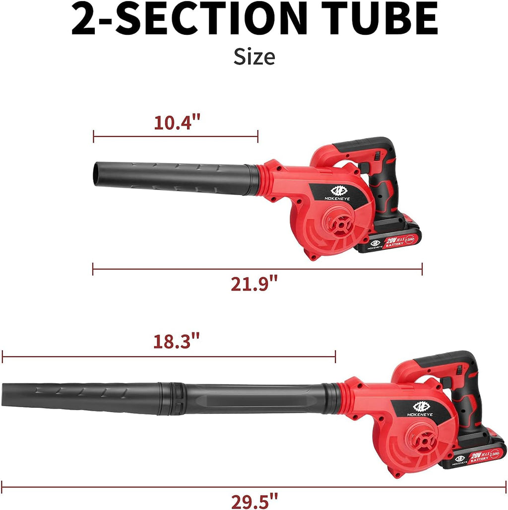 20V Cordless Leaf Blower with Rechargeable Battery, 3 Variable Speeds 150 MPH Max, Pack of 2 P553801