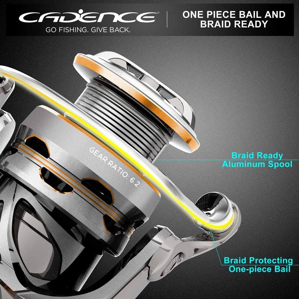 Cadence CS8 Spinning Reel Ultralight Fast Speed Premium Magnesium Frame Fishing Reel with 10 Low Torque Bearings Super Smooth Po K64471