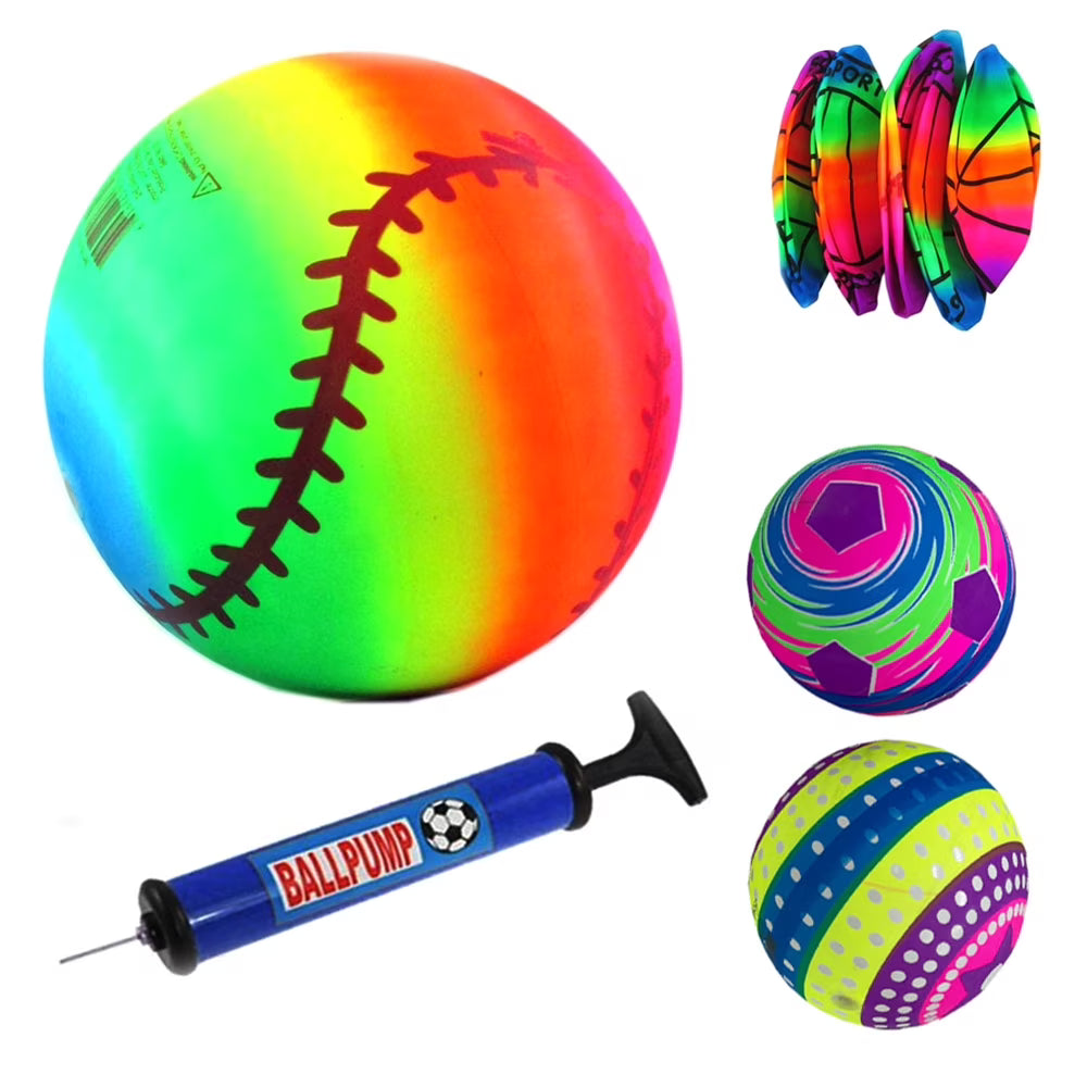 Inflatable Beach Balls Rainbow Plastic Volleyball W2206