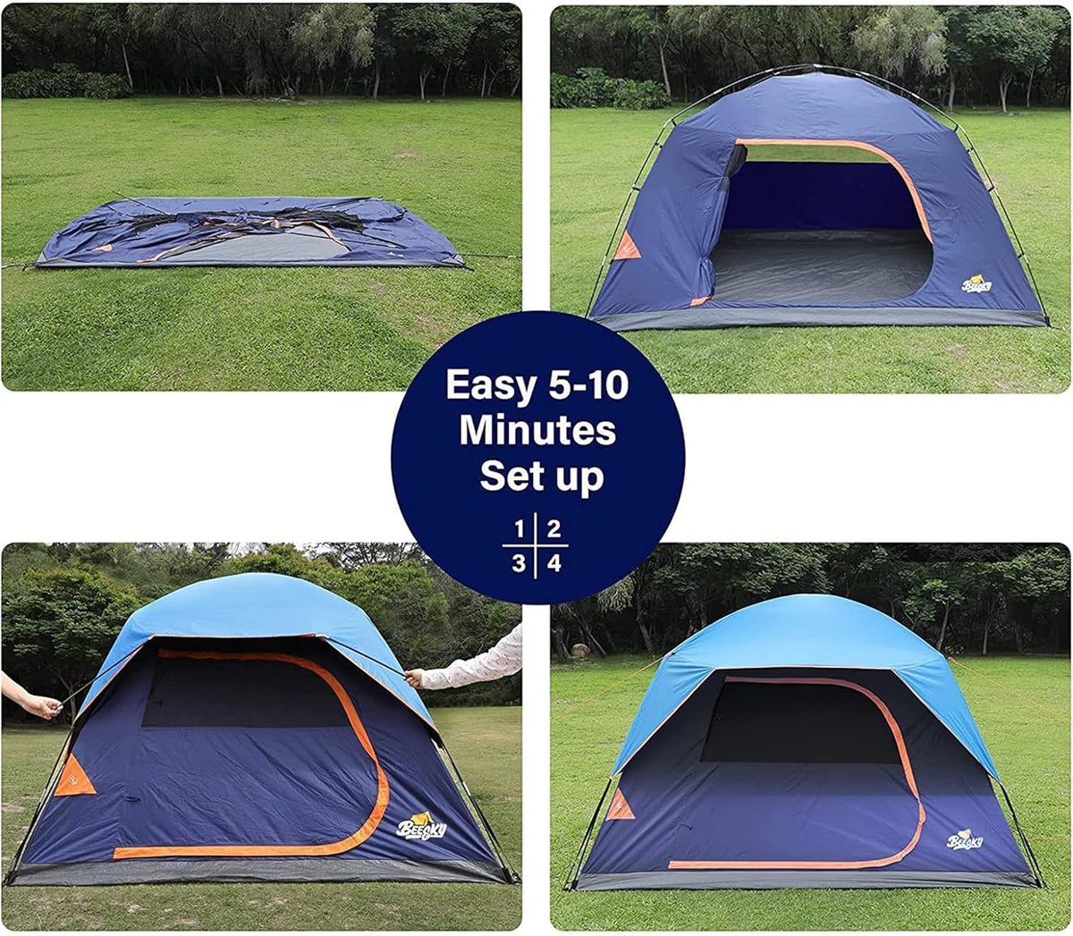 8 Person Waterproof Dome Tent with Carry Bag I269