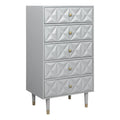 Gray Wood Five Drawer Chest D37708