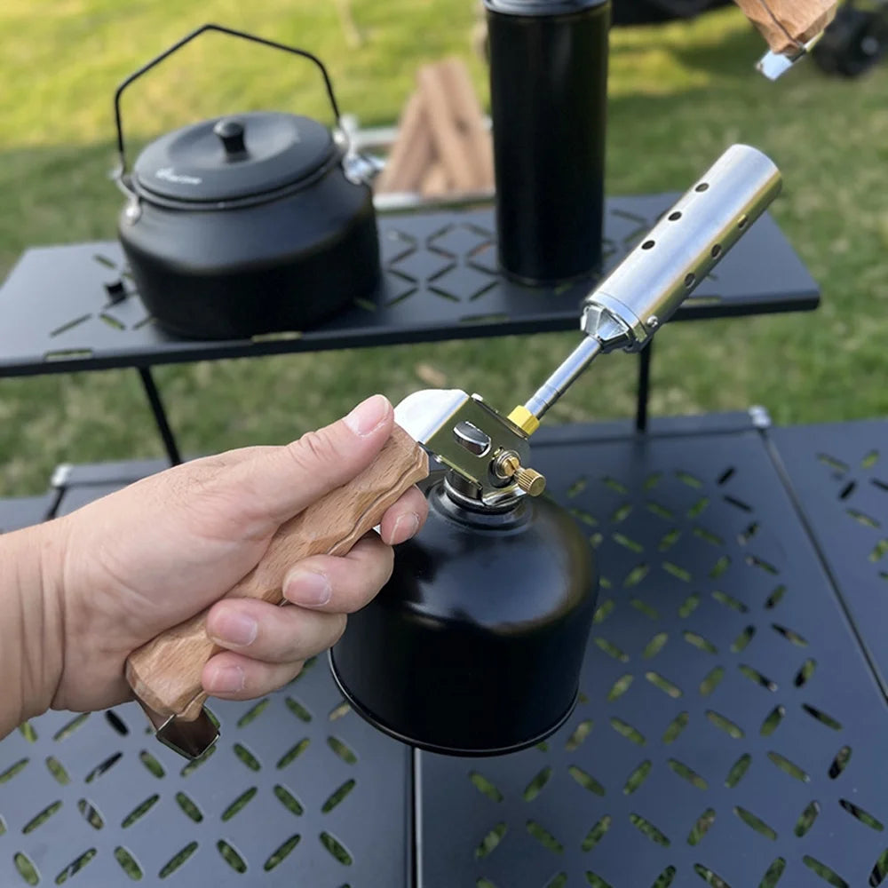 Adjustable Valve Outdoor Picnic Torch with Wood Handle G9657