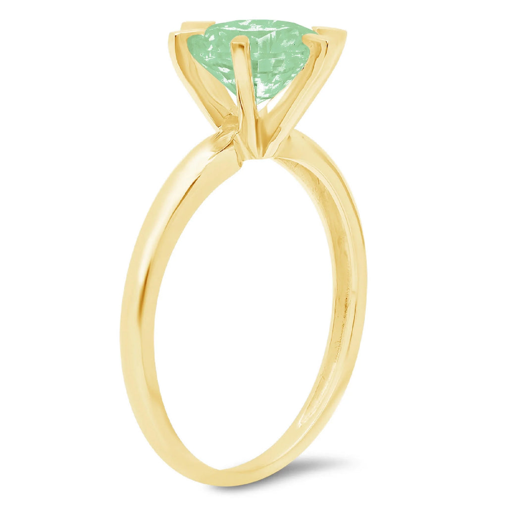 18k Yellow Gold Solitaire Ring O3629