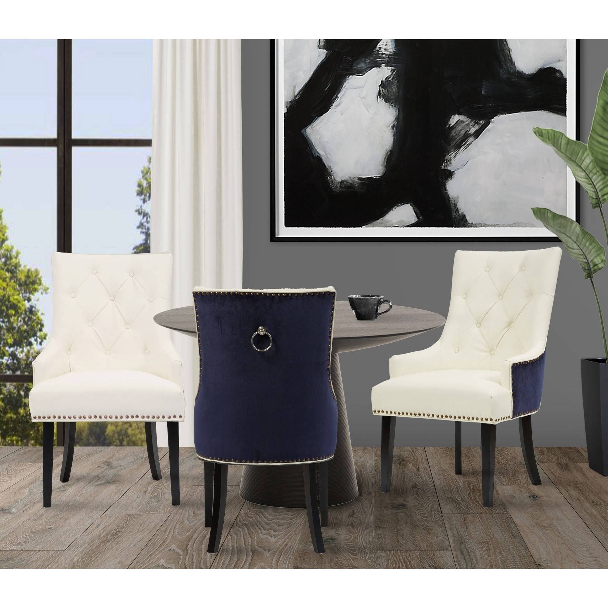 Button Tufted PU Leather Dining Side Chair X4748