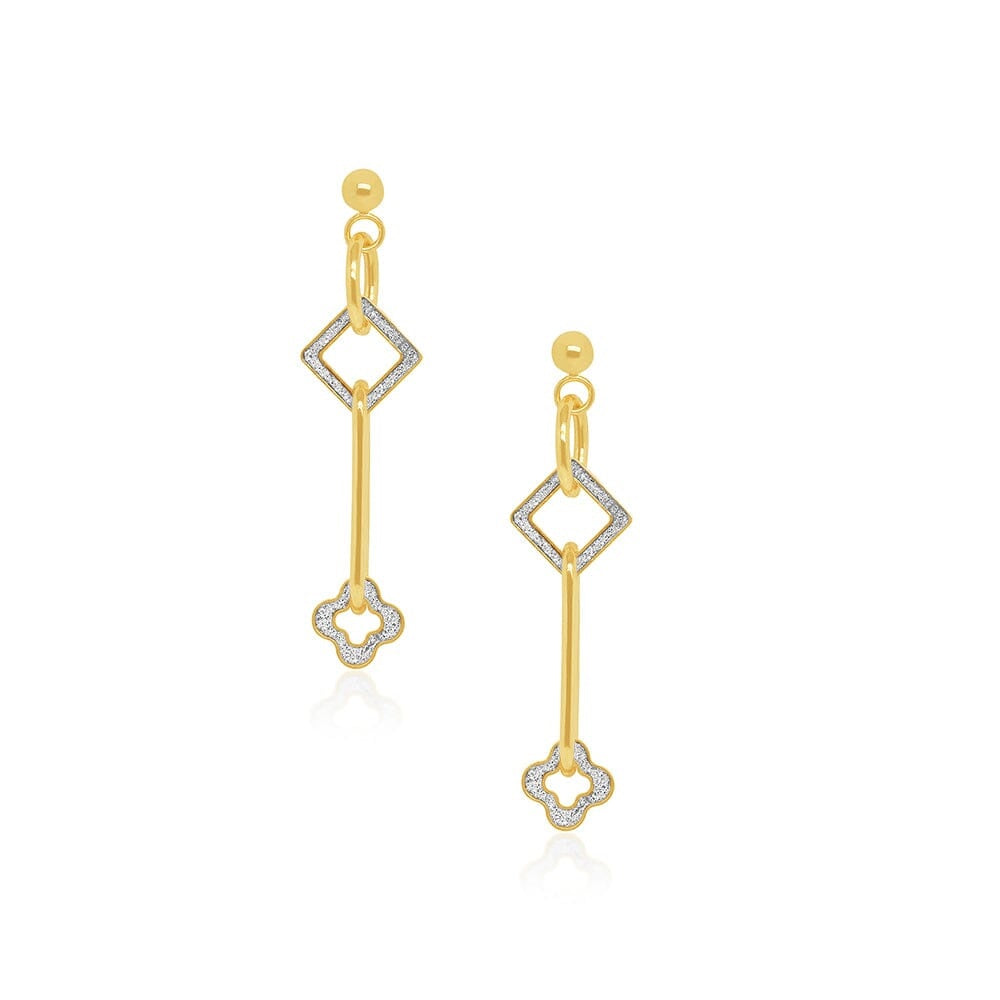 9k Yellow Gold Drop & Dangle Earrings Q5857