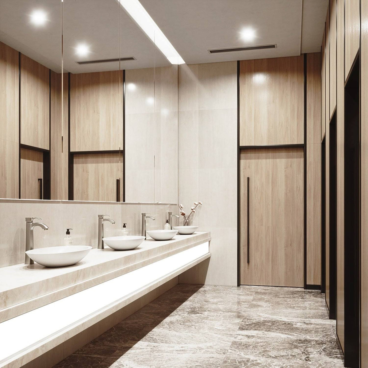 White Matte Stone Vessel Bathroom Sink D7457