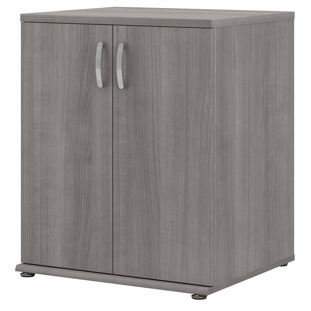 White Floor Storage Cabinet with Doors and Shelves R80519