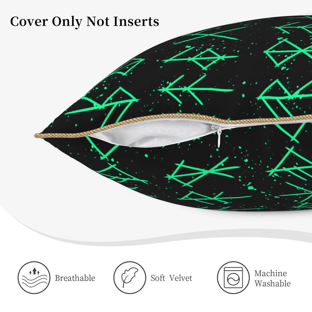 Green 16"x16" Throw Pillows H7273