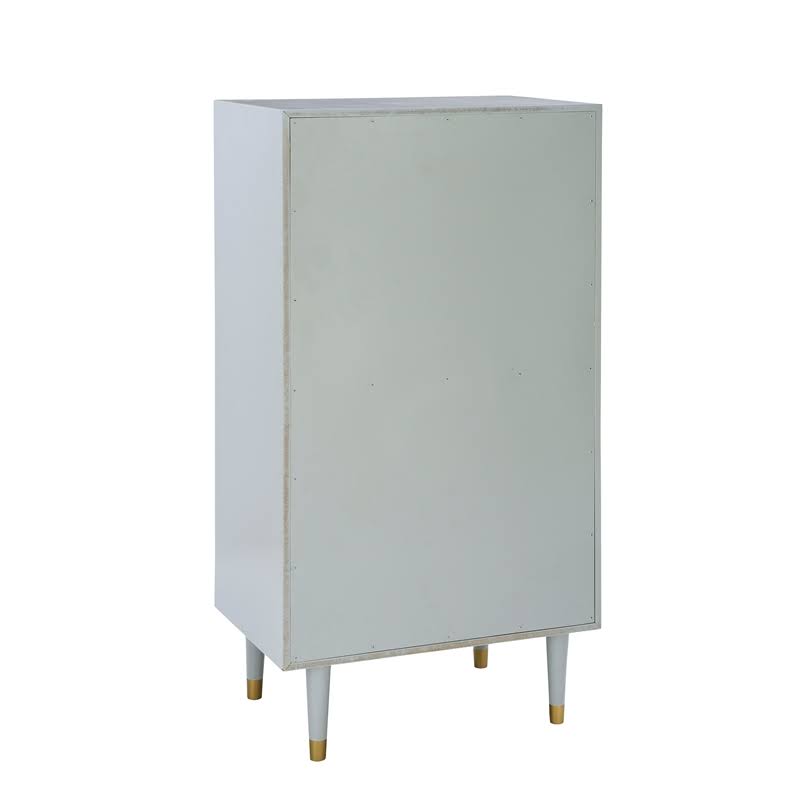 Gray Wood Five Drawer Chest D37708