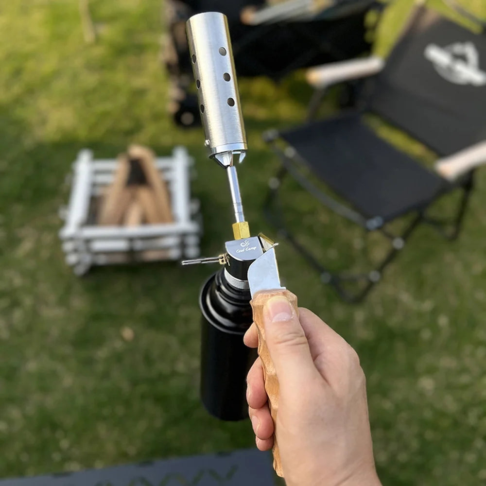 Adjustable Valve Outdoor Picnic Torch with Wood Handle G9657